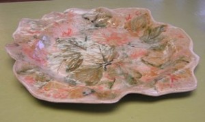 Hand _painted Leaf Platter