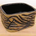 Carved Square Bowl by Suzanne Kingry